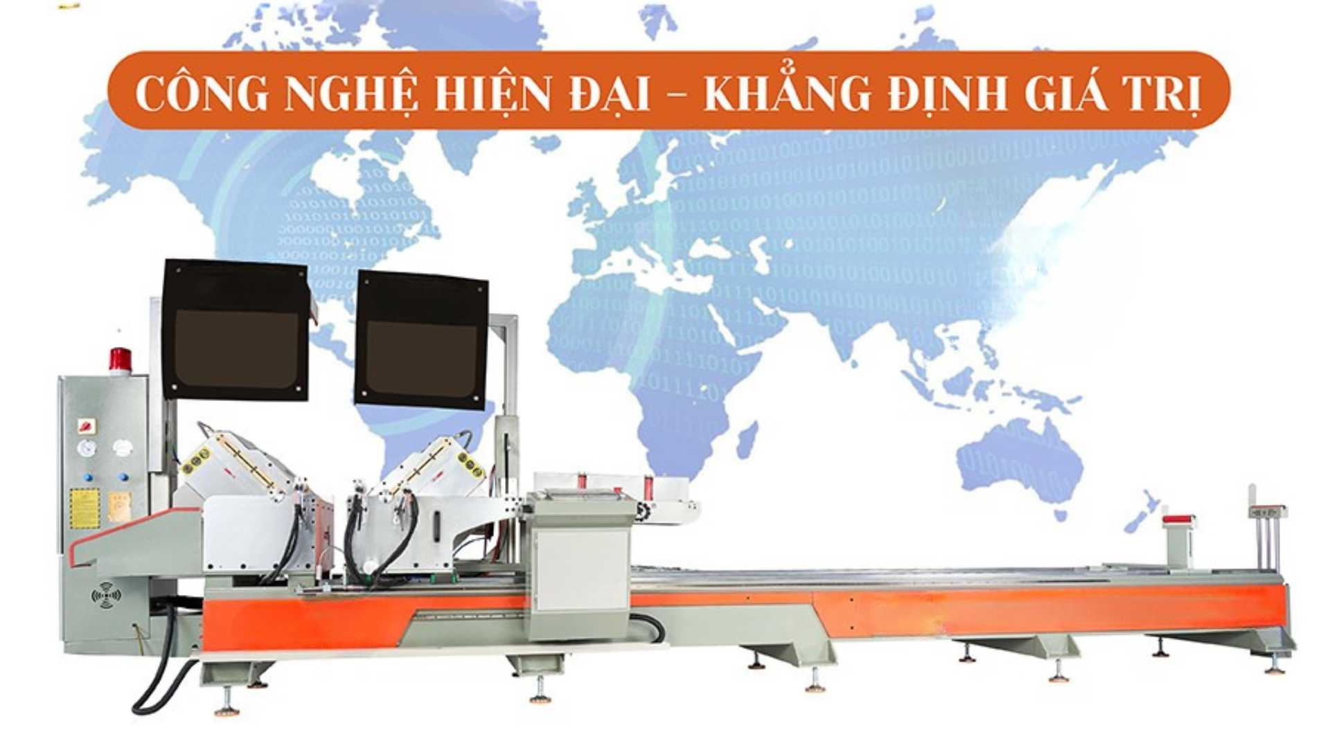 Máy cắt nhôm 2 đầu CNC F6000
