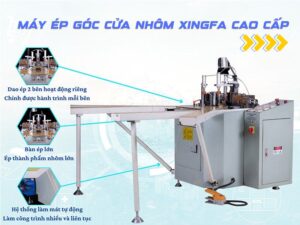 Máy ép góc cửa nhôm xingfa